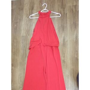 Chicos Womens Halter Style JUMPSUIT - Size 0 - Orange